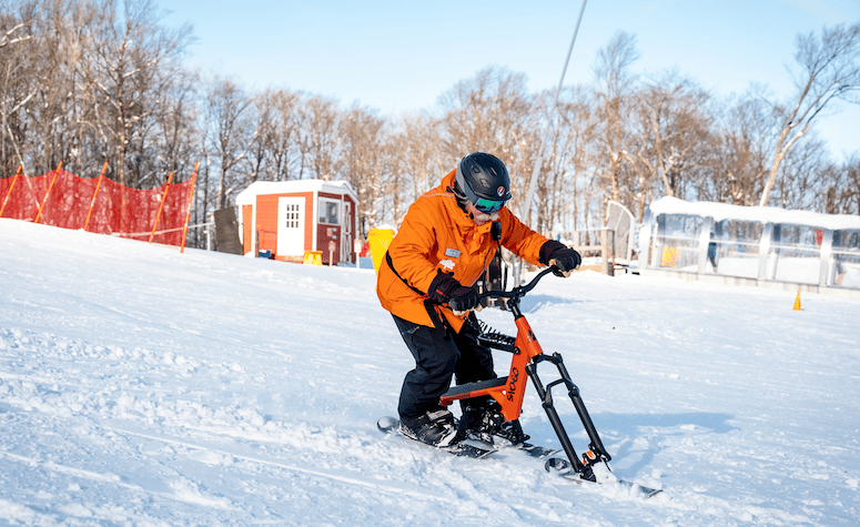 Sno-Go bikes offer an easier downhill alternative to learning how to ski or  snowboard - New England Ski Journal