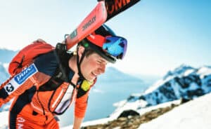Skiers heading uphill in "skimo" will be a new sport at the 2026 Winter Olympics. (International Skimo Federation)